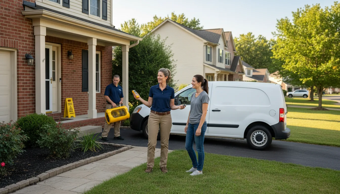 Residential water damage restoration in Berry, KY